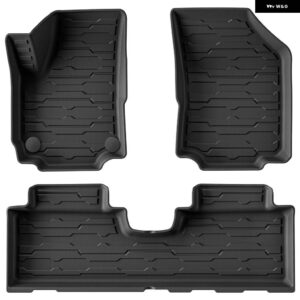 GMC テレイン シボレー エクイノックス 2018-2024 TPE 3D カーフロアマット トランク バックレスト パッド 防水 左ラダー - LHD 3PCS