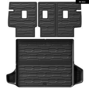 GMC テレイン シボレー エクイノックス 2018-2024 TPE 3D カーフロアマット トランク バックレスト パッド 防水 左ラダー - Trunk 1P