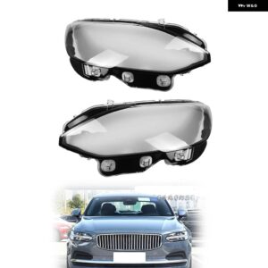 ボルボ S90 S90L 2016-2022 2017 2018 2019 車用 ヘッドライト レンズ シェル ヘッドランプ カバー クリア - Pair
