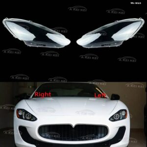 車用ク リアランプ シェード ヘッドランプ カバー 防水 クリア ヘッドライト レンズ マセラティ グラントゥーリズモ GT 2007-2015 - Pair