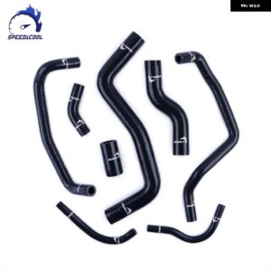 1993-1997 トヨタ カローラ AE101 AE102 AE111 4AFE 7AFE 1.8 シリコン ラジエーター クーラント チューブ パイプ ホース キット - black