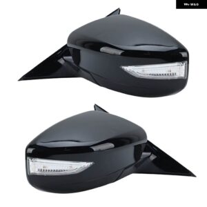 6ワイヤードアサイドミラー アセンブリ 日産 アルティマ 2013-2018 US バージョン グロスブラック ウィンカー付き ウィングミラー カーアクセサリー - 1 Pair