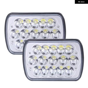 2個 スクエア7X6 5X7インチLED ヘッドライト ハイ/ローH6054 6054 LED ヘッドライト トヨタ 日産 GMC フォード 車用H4 ヘッドランプ - Style B