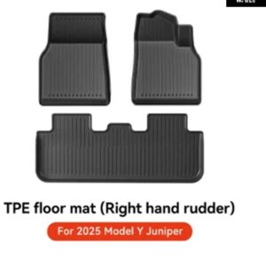 テスラ モデルY ジュニパー 2025 フロアマット RHD カー トランク マット ラゲッジマット TPE 防水 滑り止めセット フロアライナーマット - RHD Model Y 2025
