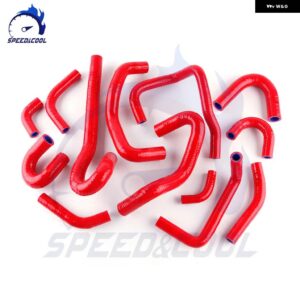 日産 スカイライン GTR R32 BNR32 R33 BCNR33 R34 BNR34 RB26DETT 2.6L ツインターボ シリコン ラジエーター クーラント パイプ ホース - Red