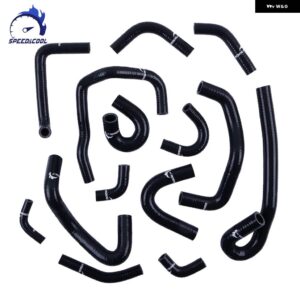 日産 スカイライン GTR R32 BNR32 R33 BCNR33 R34 BNR34 RB26DETT 2.6L ツインターボ シリコン ラジエーター クーラント パイプ ホース - black