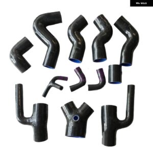 シリコンブースト配管ホースキット アウディ S4 RS4 A6 B5 C5 2.7L BI-TURBO 97-01 12 個 - K8-1063 BLACK