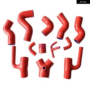 シリコンブースト配管ホースキット アウディ S4 RS4 A6 B5 C5 2.7L BI-TURBO 97-01 12 個 - K8-1063 RED