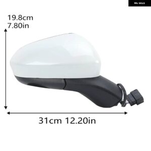 3ピンドアミラー アセンブリ フォード フュージョン 2015-2022 US バージョン ホワイト 大型 小型ミラー プラグインサイドミラー カーアクセサリー - 1PC Right