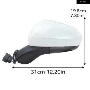 3ピンドアミラー アセンブリ フォード フュージョン 2015-2022 US バージョン ホワイト 大型 小型ミラー プラグインサイドミラー カーアクセサリー - 1PC Left