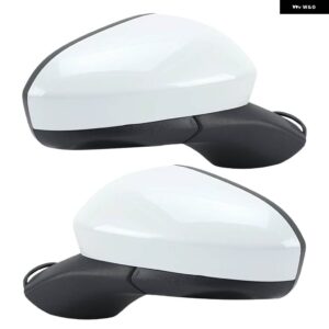 3ピンドアミラー アセンブリ フォード フュージョン 2015-2022 US バージョン ホワイト 大型 小型ミラー プラグインサイドミラー カーアクセサリー - 1 Pair