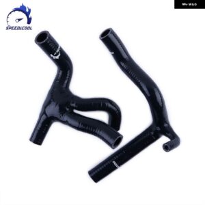 CAGIVA MITO 125 バイク 用シリコン ラジエーター クーラント チューブ パイプ ホースキット - black