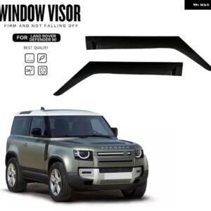 ランドローバー ディフェンダー 90 110 2020-2023 ブラック エクステリア ウィンドウ バイザー レインサン ディフレクター バイザー ガードカバー ABS - for defender 90