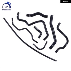 スピードクール 8個 2001-2005 ホンダ シビック DX LX D17 1.7L 2002 2003 2004 シリコン ラジエーター ヒーターホースキット - black