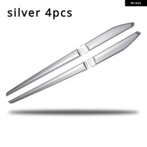 カー スタイリング スズキ ビターラ ABS サイドドア ボディモールディング カバー トリム デコレーション 4個 2016 2017 2018 - Silver 4pcs