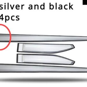 カー スタイリング スズキ ビターラ ABS サイドドア ボディモールディング カバー トリム デコレーション 4個 2016 2017 2018 - silver black 4pcs