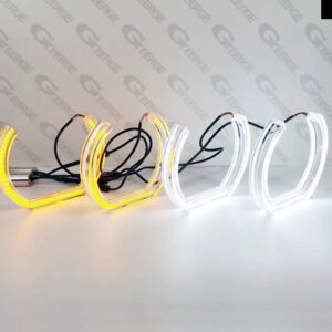 BMW E46 コンバーチブル クーペ 2001-2003 キセノン HD 超高輝度 デイライト ウィンカー DTM M4 スタイル LED エンジェルアイキット ハローリング - DTM U Style