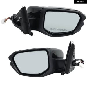 サイドミラー アセンブリ ホンダ シビック 2016-2021 US バージョン ブラック マニュアル 折りたたみ 式 ウィンカーライト バックミラー カーアクセサリー - 1 Pair