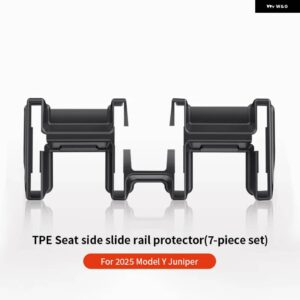 テスラ モデルY 2021-2025 TPE アンダーシートコーナーガード シートスライドレール プロテクター カバー アンチキックデコレーション - For Model Y Juniper