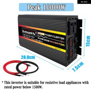 10000W 正弦波車用パワーインバーター DC12V - AC220V 電圧トランス 車載用パワーコンバーター オフ グリッド パワーインバーター - 10000W