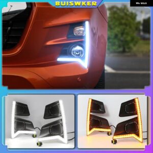 2個ダイナミックイエローウィンカー機能12V車DRLランプDYALIGHT LED デイタイム ランニングライト ISUZU D-MAX DMAX 2020 - 2022 - WHITE