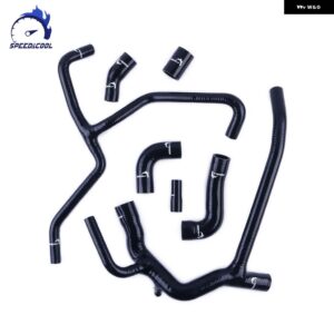 1999-2004 ランドローバー ディスカバリー 2 TD5 車用シリコン ラジエーター クーラント フルコンプリートセット パイプ チューブ ホースキット - black