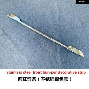 日産 セレナ C28 2023 2024 ドアシル スカッフプレート リア バンパー プロテクター シル ウィンドウ トリム とドアエッジストリップ バンパー トリム - Front stainless