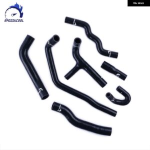 1986-1992 フォルクスワーゲン VW ゴルフ GTI MK2 1.8 16V 非AC RHD 車用シリコン ラジエーター 冷却ホースキット - black