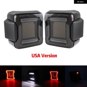 スモークLED リア テールライト JEEP WRANGLER JL 2018-2024 リバース ブレーキライト ドライビングランプ DRL - USA version