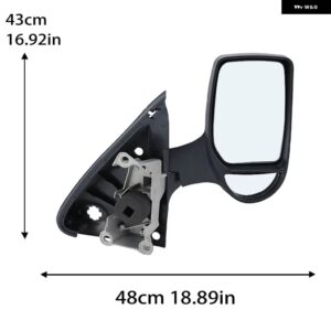 ドアバックミラー アセンブリ フォード トランジット MK6 MK7 2000-2014 ショートアームモデル テクスチャブラックサイドミラー カーアクセサリー - 1PC Right