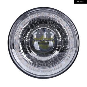 オートバイ 用7インチLED ヘッドライト ハーレー ツーリング ウルトラ クラシック エレクトラ ストリートグライド ロードキング ヤマハ ターニングDRL 7イン - chrome headlight