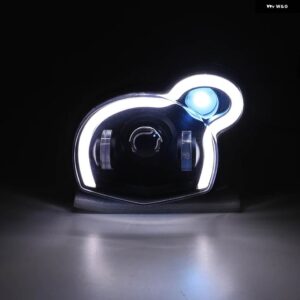 LED バイク ヘッドライト アセンブリ ハイ/ロービームDRLライト付き BMW G650GS / SERTAO R13 2011-2017 アクセサリー - Blue