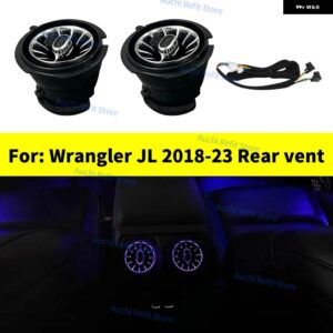 256色 LED エアベント ジープ ラングラー JK 2011-2017 JL 2018-2023 車用 A/C エア アウトレット タービンノズル 装飾 ランプ アクセサリー - JL Rear LED Vent