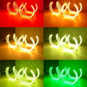 BMW E46 クーペ カブリオ コンバーチブル 2004-2006 LCI RFリモート BLUETOOTH アプリ DTM スタイル マルチカラー RGB LED エンジェルアイ ハローリング - DTM U Style