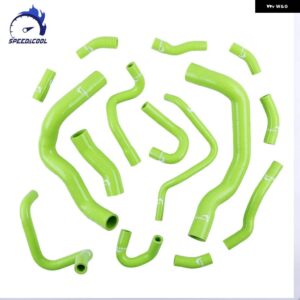 15個 クーラント シリコン ラジエーター ホース ミニ クーパー S MK1 R52 R53 1.6 スーパーチャージド トライテック エンジン 2001-2006 RHD - green toxic