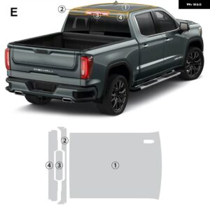 プレカット PPF GMC SIERRA AT4 DENALI SLT 2019-2021 ペイントプロテクションフィルム 8.5ミル TPU クリアブラキット 車体 ステッカー フィルム - roof film