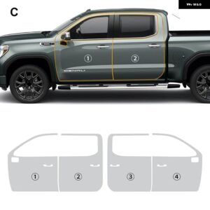 プレカット PPF GMC SIERRA AT4 DENALI SLT 2019-2021 ペイントプロテクションフィルム 8.5ミル TPU クリアブラキット 車体 ステッカー フィルム - Door