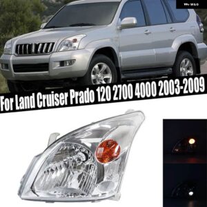 ランドクルーザー プラド 120 2700 4000 2003-2009 カーアクセサリー フロント バンパー ドライビングライト ヘッドライト シグナルランプ オート - Left side (Manual)