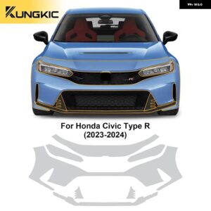 ホンダ シビック タイプR 2023 2024 TPU ペイント フィルム 車体 ステッカー 傷防止 クリア PPF アクセサリー - front bumper