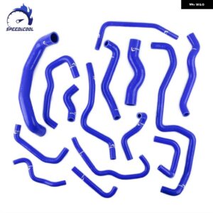 2003-2007 日産 350Z Z33 G35 3.5L VQ35DE エンジン シリコン ラジエーター ブリーザー クーラント パイプ チューブ ホース キット - Blue