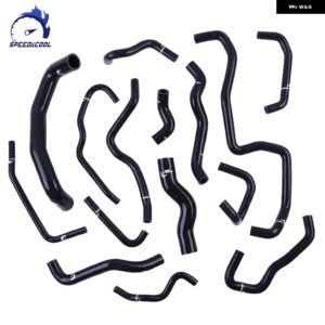 2003-2007 日産 350Z Z33 G35 3.5L VQ35DE エンジン シリコン ラジエーター ブリーザー クーラント パイプ チューブ ホース キット - black