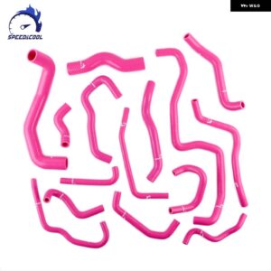 2003-2007 日産 350Z Z33 G35 3.5L VQ35DE エンジン シリコン ラジエーター ブリーザー クーラント パイプ チューブ ホース キット - Pink