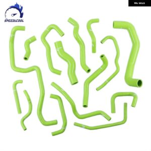 2003-2007 日産 350Z Z33 G35 3.5L VQ35DE エンジン シリコン ラジエーター ブリーザー クーラント パイプ チューブ ホース キット - green toxic