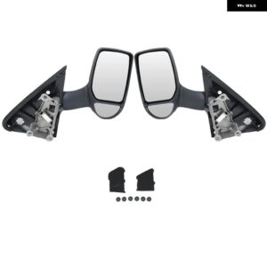 ドアミラー アセンブリ フォード トランジット MK6 MK7 バン 2000-2014 テクスチャードブラック フル マニュアル 折りたたみ 式バックミラー - 1 Pair