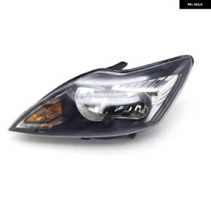 フォード フォーカス 2009-14 車用ライト フロント バンパー ヘッドライト デイライト シグナルランプ オート ヘッドライト アセンブリ - BLACK LEFT