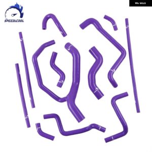 12PC S 1993-1995 フィアット プント GT 1.4 ターボ GT1 1994 シリコン ラジエーター +補助ホース チューブ パイプ キット - Purple
