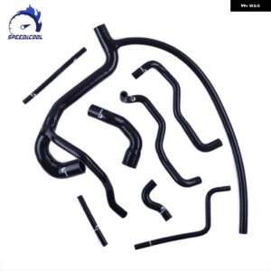 1994-1998 ランドローバー ディスカバリー MK1 300TDI シリコン ラジエーター クーラント フルコンプリートセット パイプ チューブ ホースキット - black