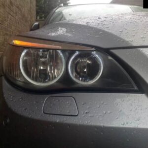 BMW 5シリーズ E60 E61 M5 プレLCI RF ワイヤレスリモートBLUETOOTHアプリ付き マルチカラーDTM M4 RGB LEDエンジェルアイハローリング - for pre-lci halogen