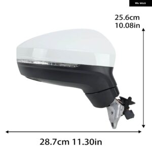 8ピンサイドドアミラー アセンブリ フォルクスワーゲン ティグアン2018-2023ホワイトデュアルプラグ ブラインド スポットライトウィングミラー - 1PC Right