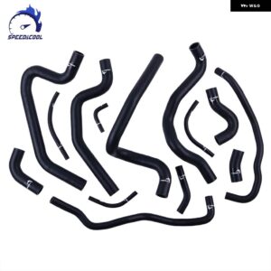 1984-1989 トヨタ MR2 MK1 AW11 4A-GE 4A-GZE エンジン シリコン ラジエーター クーラント ホース キット - Matt Black